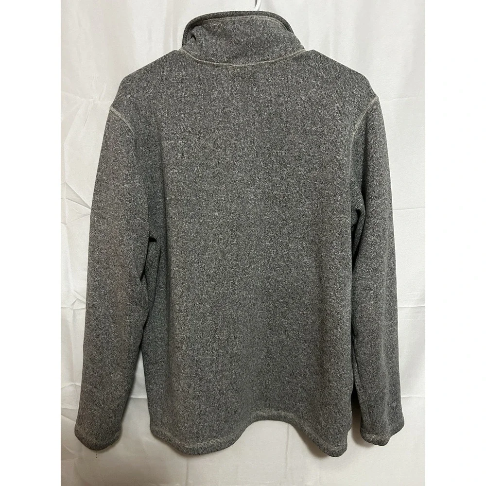The North Face Mens Medium 1/4 Zip Fleece Pullover Gray Sweater Knit‎